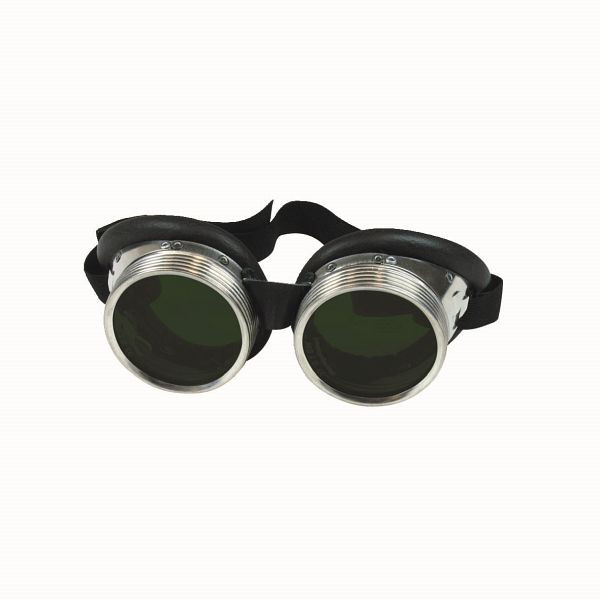 BRINKO Schweißer-Korbschutzbrille, Schutzbrille, grüne Gläser Ø 50 mm, auswechselbar, 4250
