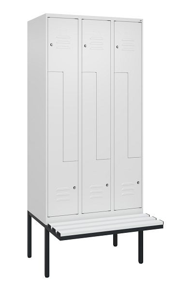 C+P Z-Spind Classic PLUS, Bank, 6 Abteile, 2120x900x815mm, 9016/9016, Zylinderschlösser, 0800437-306 S10059