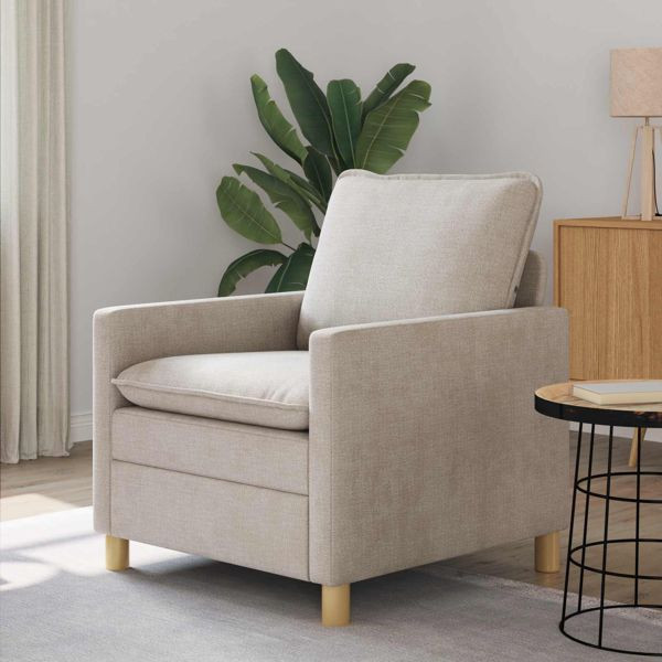 vidaXL Sofa Creme 76 x 81 x 87,5 cm Polyester, 42028776