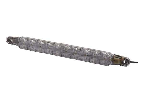 HELLA Zusatzbremsleuchte, LED, 24V, Anbau/geschraubt, Scheibenfarbe: rauchgrau, LED-Lichtfarbe: rot, 3000mm, offene Kabelenden, hinten, 2DA 343 106-031