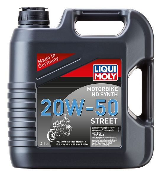 LIQUI MOLY Motoröl Motorbike HD Synth 20W-50 Street, Kanister Kunststoff, VE: 4 Liter, 3817