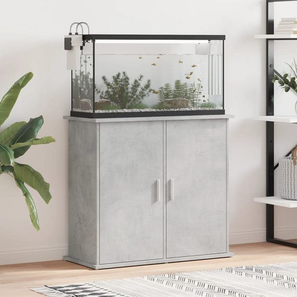vidaXL Aquariumständer Betongrau 81x36x73 cm Holzwerkstoff, 833627