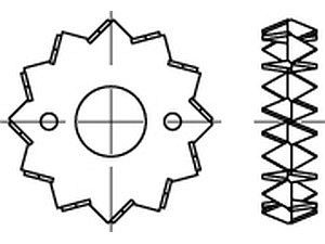 Holzverbinder DIN 1052 Holzverbinder Blechdorne Typ C, feuerverzinkt, zweiseitig, 48 ÜH VE=S (200 Stück)