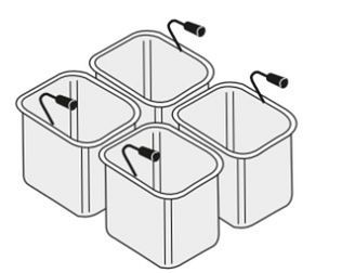 NordCap Korbset, für Pastakocher der Serie SNACK 600, B x T x H in mm: 140 x 140 x 200, VE: 4 Stück, 472120625