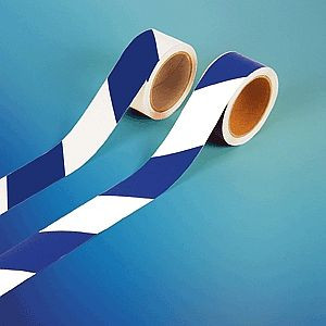 Moedel Warnmarkierung rechtsweisend, PVC-Folie, Blau-Weiß, 50 mm x 16,5 m, 54292