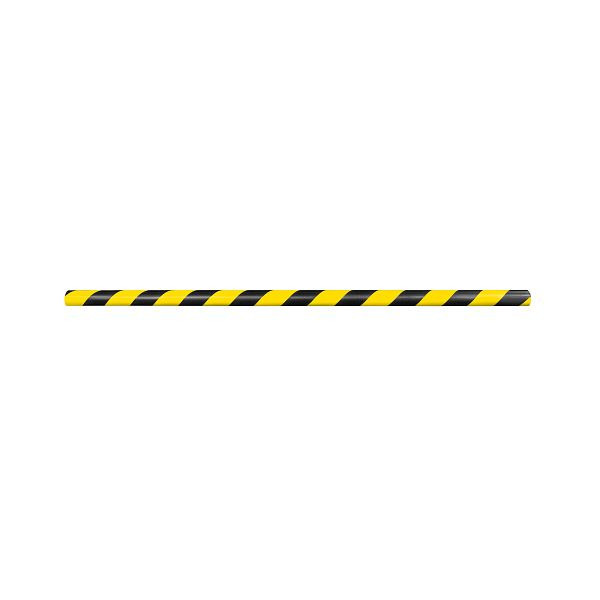 ADB Schutzstreifen/Kantenschutz gelb / schwarz aus Polyurethanschaum, 100 x 4 x 4cm, rund, 99113