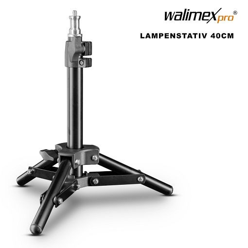 Walimex pro Lampenstativ 40cm, Produktfarbe: Schwarz, 1016956, 4250234569569