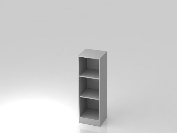 Hammerbacher Regal schmal 3OH mit Sockelblende Grau, 40,6x40x127 cm (BxTxH), V6050/5