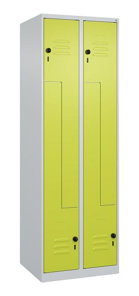 C+P Z-Spind Classic PLUS, 4 Abteile, 1850x600x500mm, 7035/0024, Drehriegel, 080003-204 S10002