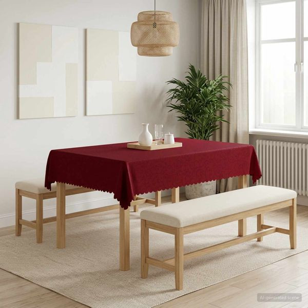 vidaXL Tischdecke 5 stk. Rechteckig Weinrot 140 x 180 cm, 42040463