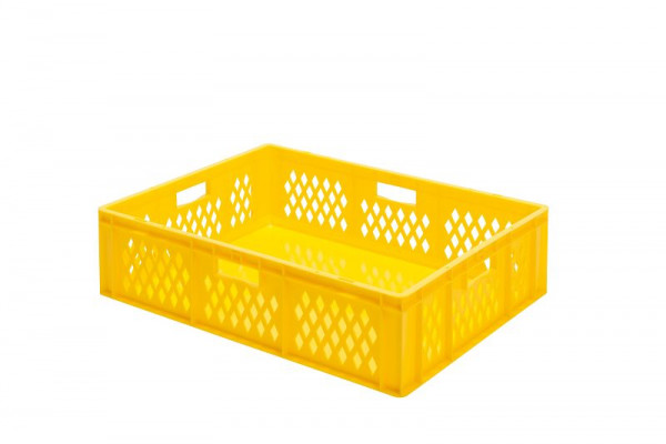 LA-KA-PE TK 800/210-1, Transport-Stapelkasten, gelb, Außenmaße: ca. 800 x 600 x 210 mm (lxhxb), 07021 02 14