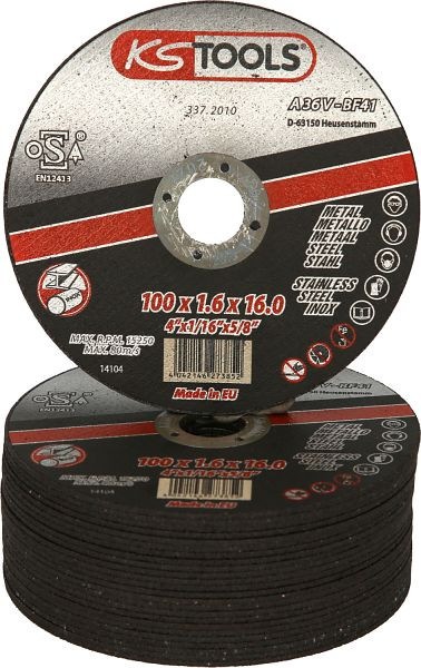 KS Tools Hochleistungs-Dünntrennscheibe, Durchmesser 100mm, 1,6mm, VE: 25 Stück, 337.2010