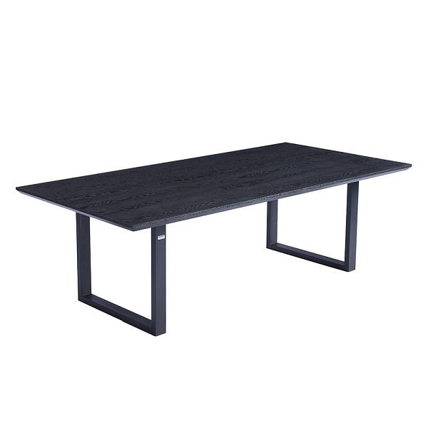 HOME DELUXE Esstisch Eckig AVENCIA inklusive U-Fuß - 240 x 120 cm Dark Oak, 58375