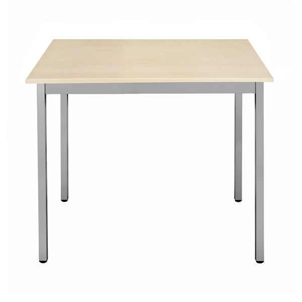 Bisley Mehrzwecktisch, Breite 700 mm, Tiefe 600 mm, 19mm Tischstärke, 399 chrom x MP ahorn, MT0706MP399