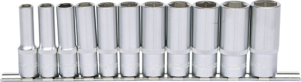 KS Tools 3/8" Sechskant-Stecknuss-Satz, lang, 11-teilig 8-19mm, 911.0611