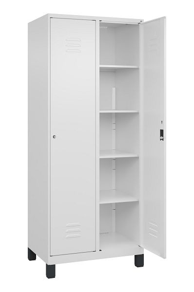 C+P Wäsche-Spind Classic PLUS, Füße, 2 Abteile, 1950x800x500mm, 9016/9016, 080010-22B S10029