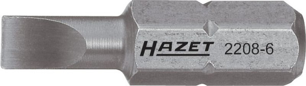 Hazet Bit, Sechskant massiv 6,3 (1/4 Zoll), Schlitz Profil, 1.2 x 8 mm, 2208-11