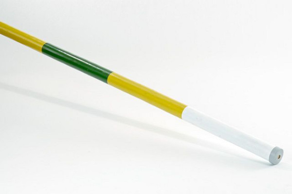 Growi Hindernisstangen aus Holz, weiß/gelb/grün, 10 cm Durchmesser, 300 cm lang, 10094649