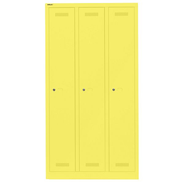 Bisley Garderobenschrank Monobloc™, 3 Abteile je 1 Fach, 641 zinkgelb, ML09T1641
