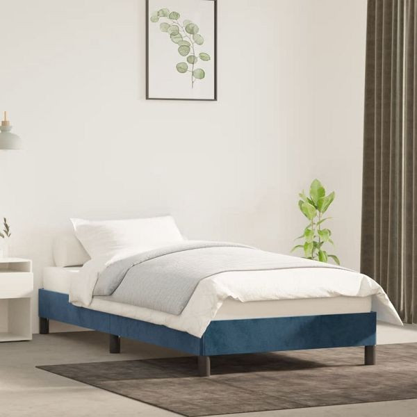 vidaXL Bettgestell Dunkelblau 90x190 cm Samt, 346950, 8720287169994