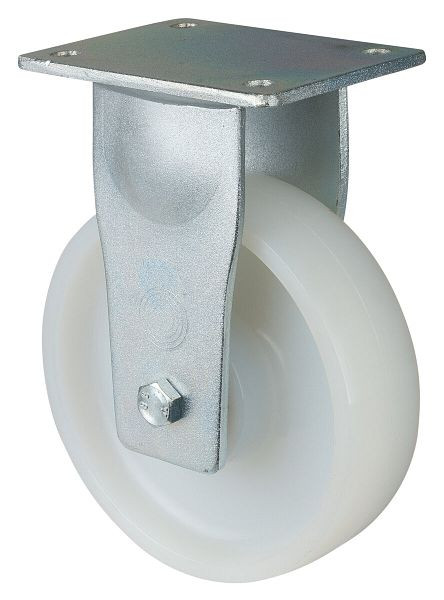 BS Rollen Schwerlastrolle, Bockrolle, Rad-Breite 50 mm, Rad-Ø 175 mm, Tragfähigkeit 500 kg, Lauffläche/Radkörper Kunststoff, Kugellager, RR110.B15.175