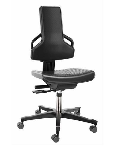 Dauphin Premium Arbeitsstuhl, PU, Farbe Fußkreuz: schwarz, 266925