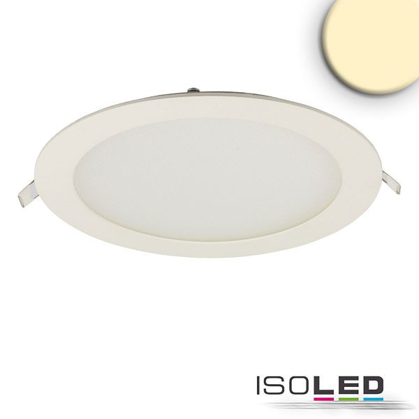 ISOLED LED Downlight, 18W, rund, ultraflach, blendungsreduziert, weiß, warmweiß, dimmbar CRI90, 115469