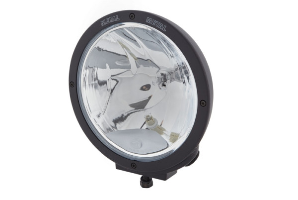 HELLA Halogen-Fernscheinwerfer, Rallye 4000 Metal, 12V, rund, Referenz: 37.5, geschraubt, E1 1928/ECE-R7/ECE-R112, glasklar, 400mm, links, 1F8 007 560-361
