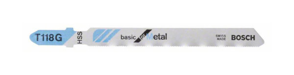 Bosch Stichsägeblatt T 118 G Basic for Metal, 5er-Pack, VE: 10 Stück, 2608631012