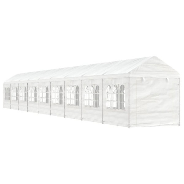 vidaXL Pavillon mit Dach Weiß 20,07x2,28x2,69 m Polyethylen, 3155485