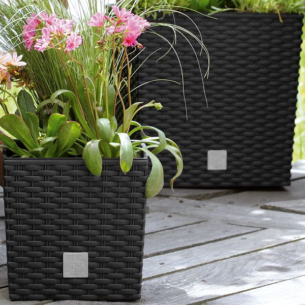 DEUBA Blumentopf Rato Low Anthrazit 32x32x33cm, 192713, 5905197496504