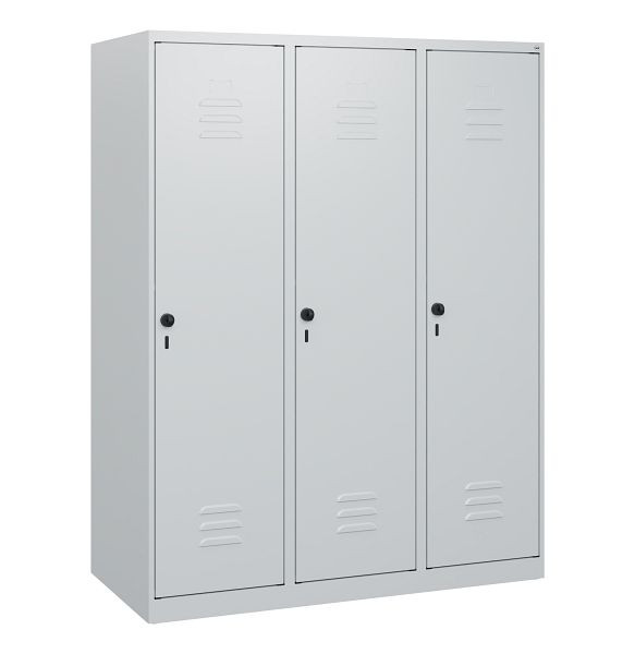 C+P Umkleidespind Classic PLUS, 3 Abteile, 1530x1200x500mm, 7035/7035, Drehriegel, 0800005-32 S10010