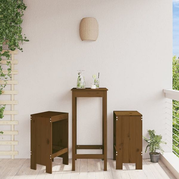 vidaXL Barhocker 2 Stück Honigbraun 40x36x75 cm Massivholz Kiefer, 825348