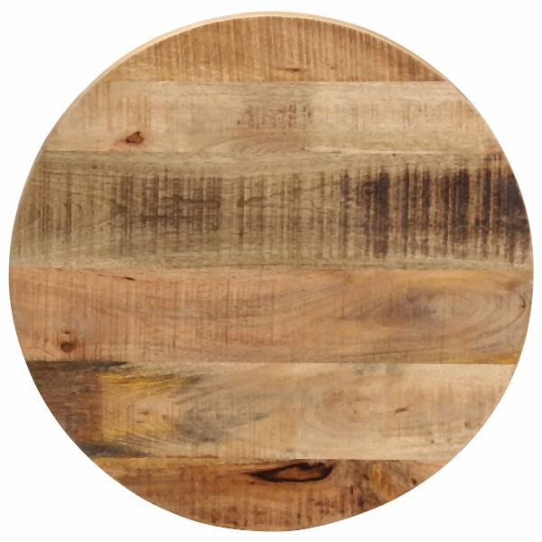 vidaXL Tischplatte Ø 60x2,5 cm Rund Raues Massives Mangoholz, 370007