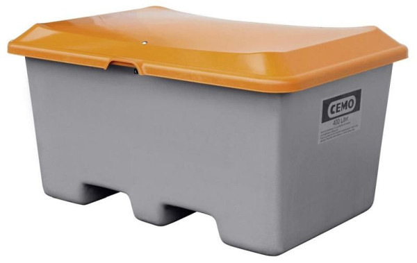 Cemo Streugutbehälter Plus 3 400 l, grau/orange, ohne Entnahmeöffnung, 10571