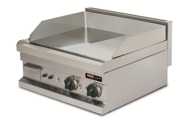 SGS Gastro Elektro Bratplatte - Glatt+Gerillt - 9,6 kW, EG606SG