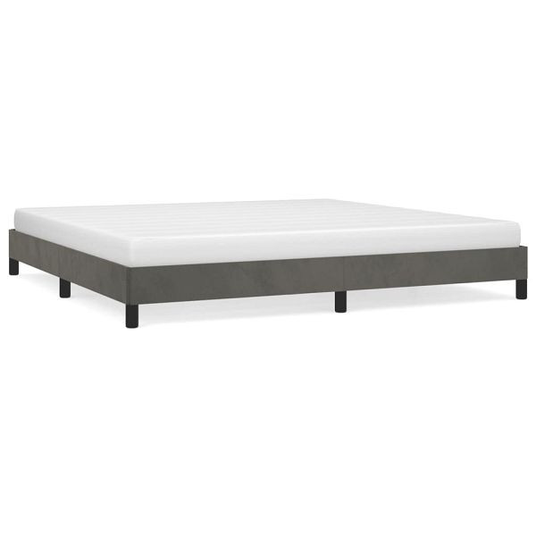 vidaXL Bettgestell Dunkelgrau 200x200 cm Samt, Polyester, 346995