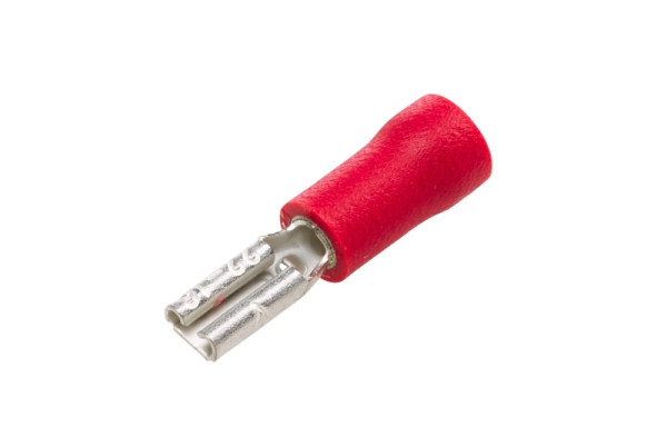 HELLA Leitungsverbinder, rot, von: 0.5mm², bis: 1.0mm², Flachsteckhülse, 4,8 x 0,5, Set, VE: 10 Stück, 8KW 705 393-812