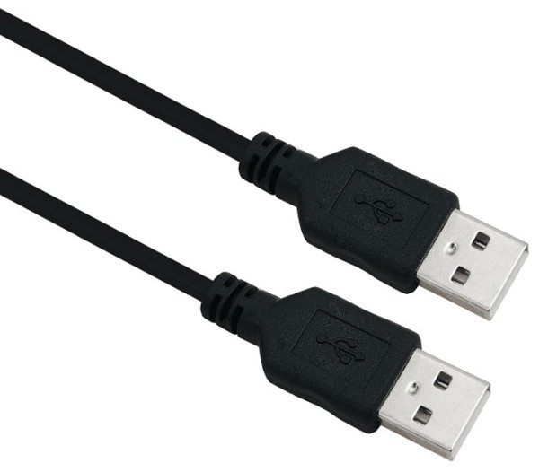 Helos Anschlusskabel, USB 2.0 A Stecker/A Stecker, 5,0m, schwarz, 288301
