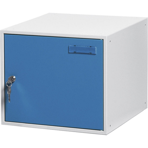 Deskin Schließfachwürfel SYSTEM SP, Himmelblau RAL 5015, 400 x 450 x 350 mm, 212030