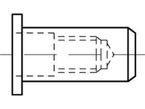 ART 88480 Blindnietmuttern geschlossen Stahl verzinkt Flako M 8 / 0,5 - 3,5 VE=S (200 Stück)