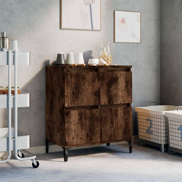 vidaXL Sideboard Räuchereiche 60x35x70 cm Holzwerkstoff, 821169