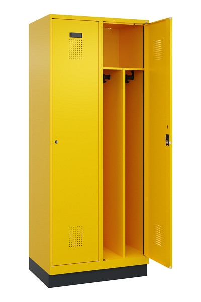 C+P Spind Evolo PLUS, mit Sockel, 2 Abteile, 1950x800x500mm, 1023/1023, Verschluss Zylinderschloss, 049020-22F S10049