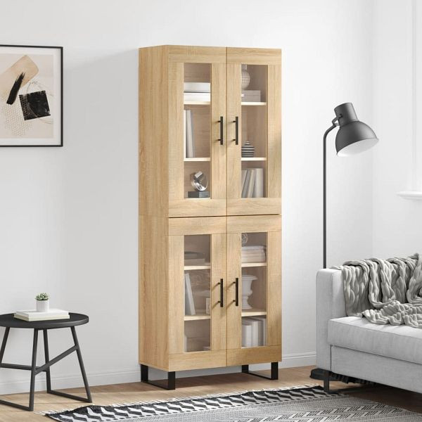 vidaXL Highboard Sonoma-Eiche 69,5x34x180 cm Holzwerkstoff, 3198300