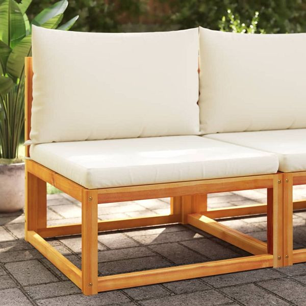 vidaXL Gartensessel ohne Armlehnen mit Kissen Massivholz Akazie, 4008165