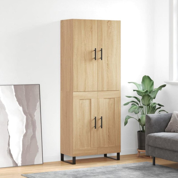 vidaXL Highboard Sonoma-Eiche 69,5x34x180 cm Holzwerkstoff, 3195814