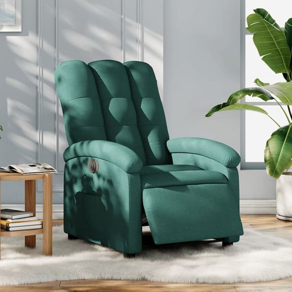 vidaXL Relaxsessel Elektrisch Dunkelgrün Stoff, 3204074