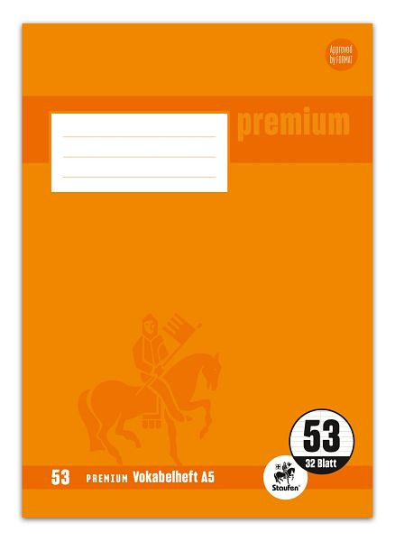 Staufen Vokabelheft PREMIUM Academy LIN 53 - A5, 90 g/qm, 32 Blatt, 734010253