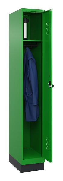 C+P Spind Evolo PLUS, mit Sockel, 1 Abteil, 1950x300x500mm, 6037/6037, Verschluss Drehriegel, Ablageböden 1, 049020-10 S10026