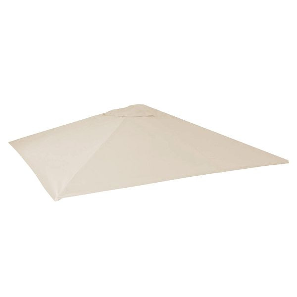Mendler Ersatz-Bezug für Gastronomie Sonnenschirm HWC-D20, Sonnenschirmbezug Ersatzbezug, 5x5m (Ø7,2m) Polyester, creme, 58589